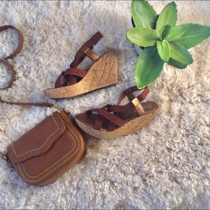 Brown and cork wedges fit like 10